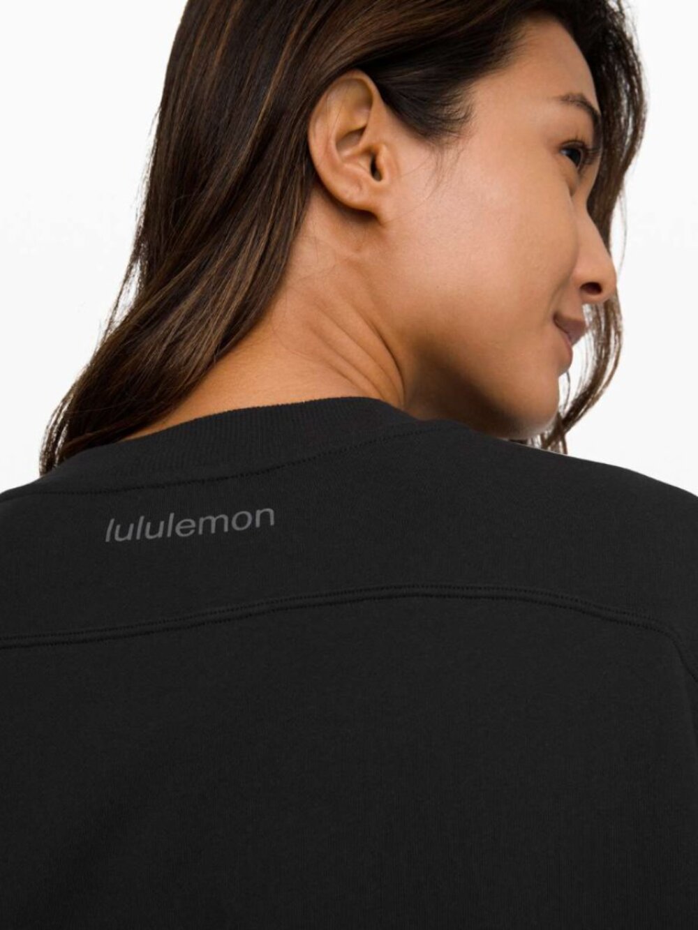 Lululemon Perfectly Oversized Crew Black - Altered